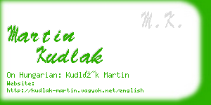 martin kudlak business card